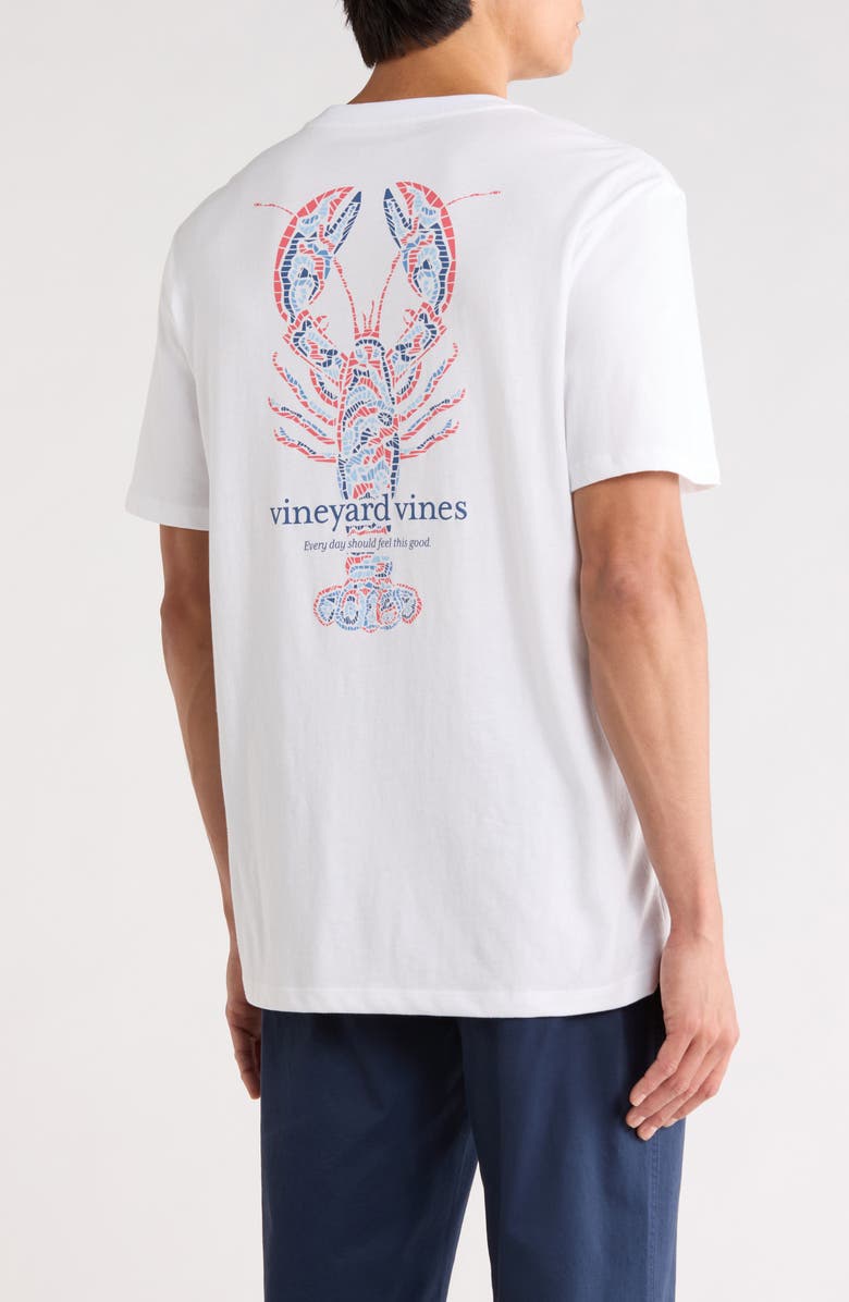 vineyard vines Tile Lobster Pocket Cotton Graphic T-Shirt, Alternate, color, White Cap