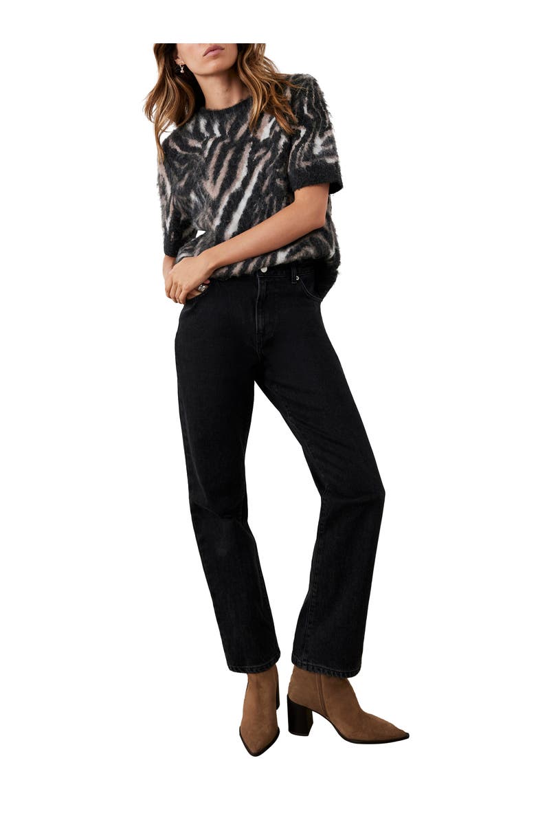 MINT VELVET Zebra Knit Top, Alternate, color, Neutral