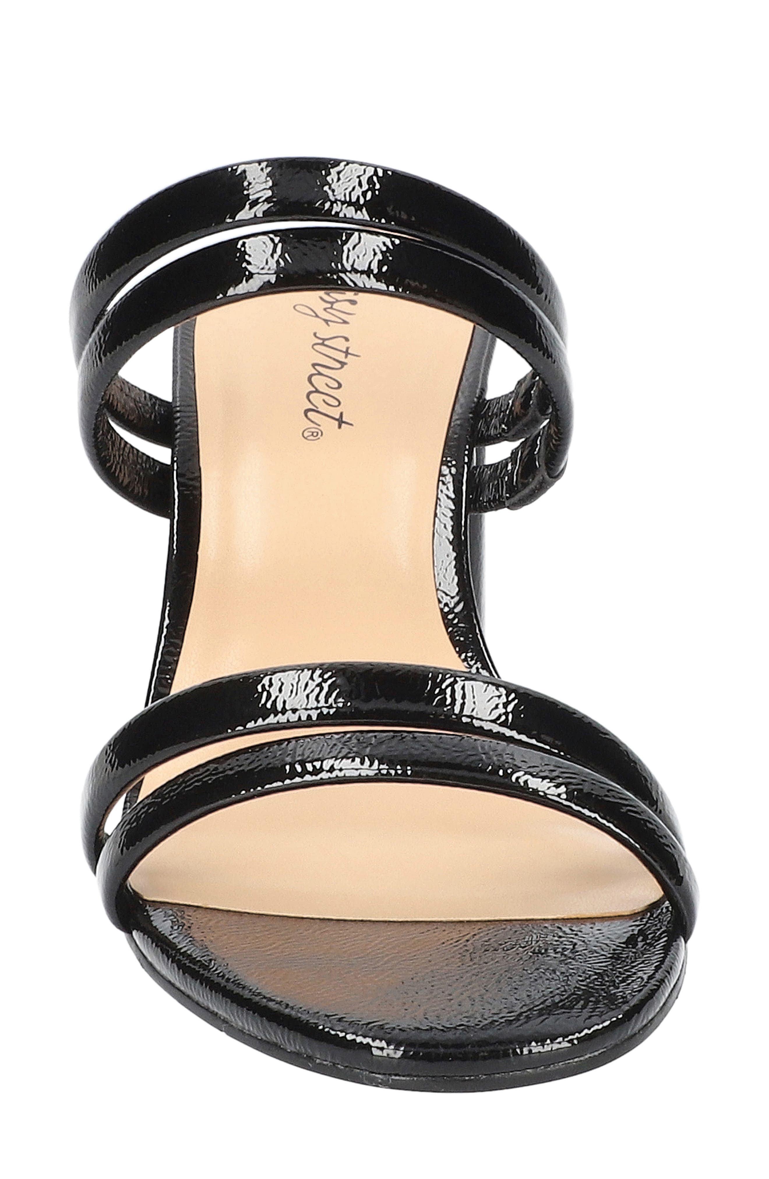 EASY STREET Jemma Slide Sandal, Alternate, color, Black Crinkled Patent