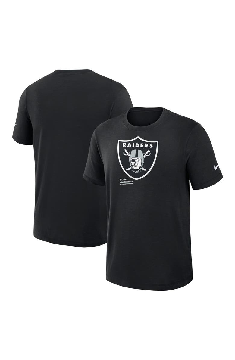 Nike Men's Nike Black Las Vegas Raiders Left End Run Slub Performance T-Shirt, Alternate, color, Black