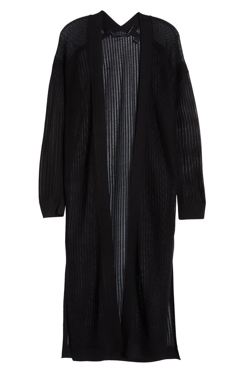 AllSaints Misha Open Stitch Longline Cardigan, Alternate, color,