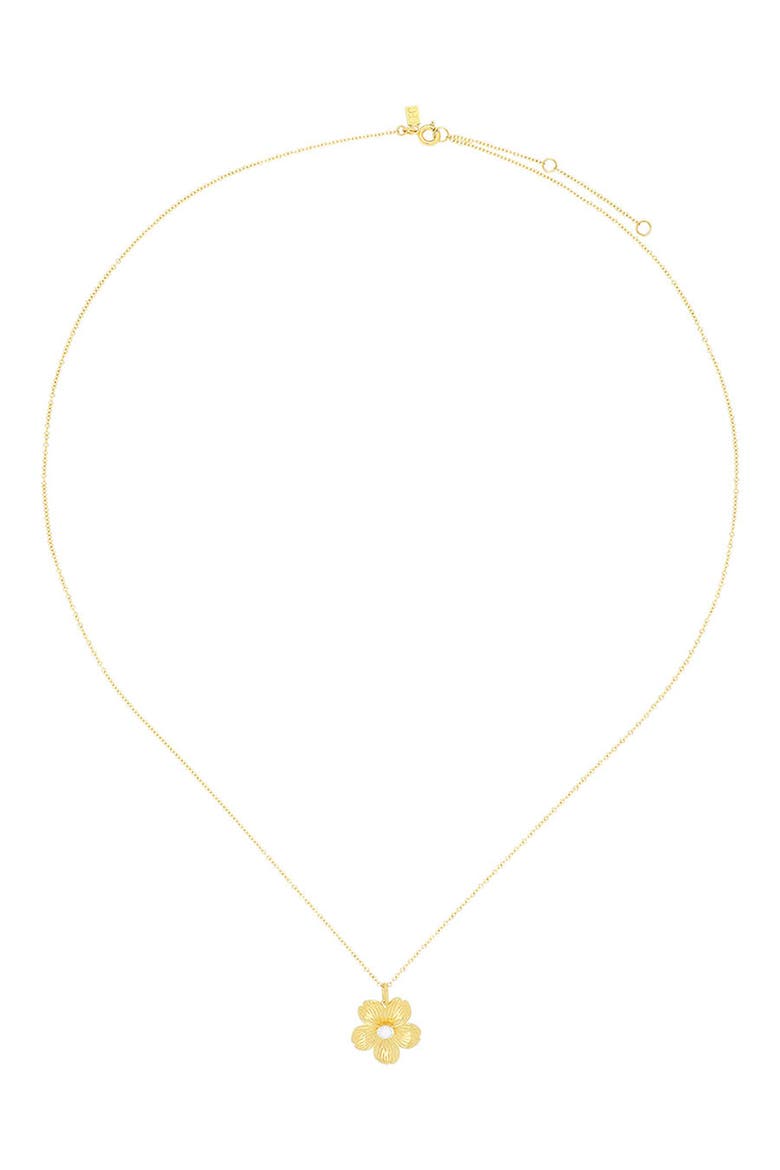 Cherry Blossom Pendant Necklace, Alternate, color, 14K YELLOW GOLD