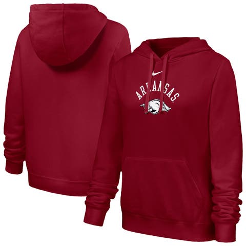 Women's Nike Cardinal Arkansas Razorbacks Club Fleece Hoodie