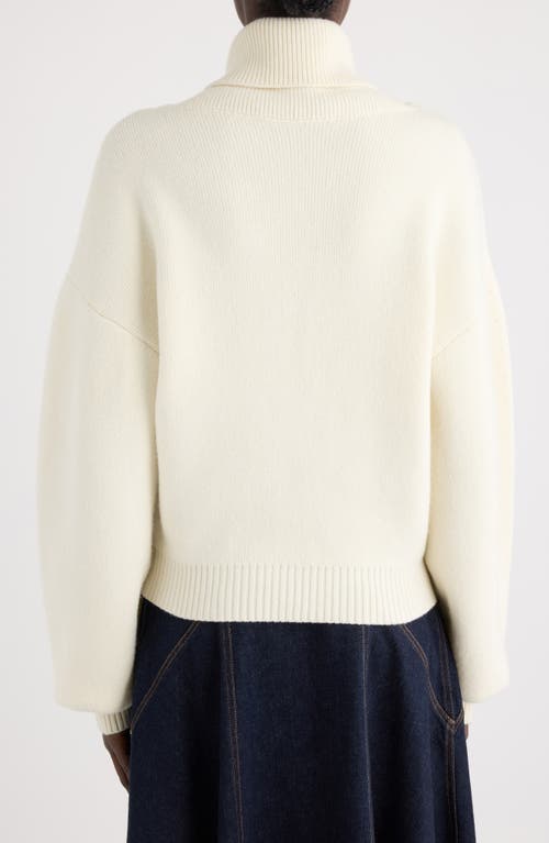 Jacquemus La Maille Pallone Virgin Wool & Cashmere Turtleneck Sweater In Neutral