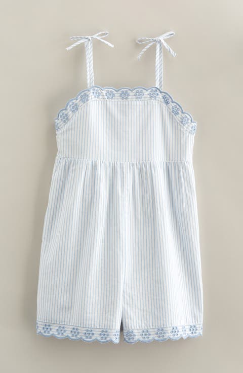 Scalloped Floral Short Romper (Little Kid)