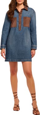 Ramy Brook Winnifred Long Sleeve Denim Dress
