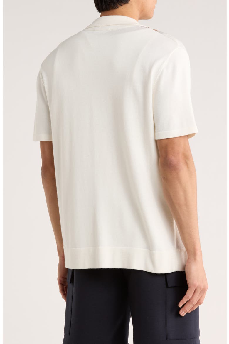 Multi Stripe Knit Camp Shirt, Alternate, color, WHITE/ BLUE/ GREY MULTI