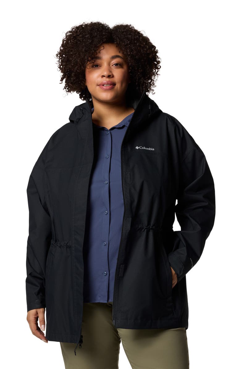 Columbia Hikebound II Long Waterproof Jacket, Alternate, color, Black