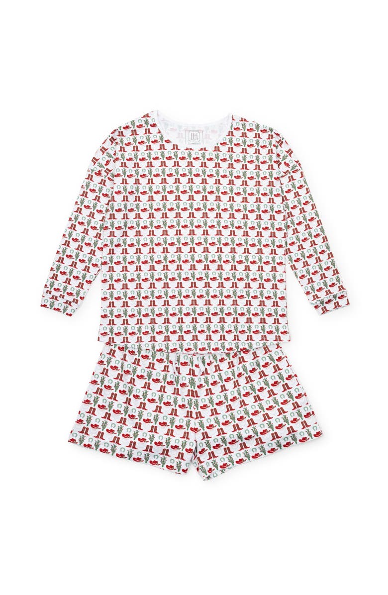 Lila and Hayes Anna Women's Pajama Longsleeve Top Short Set, Main, color, 