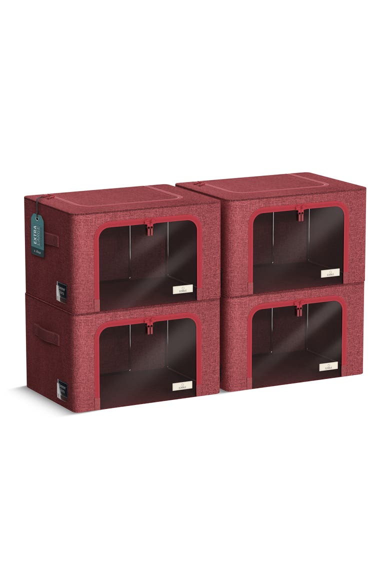 Small Window Storage Box - Set of 2 - Pink, Alternate, color, PINK
