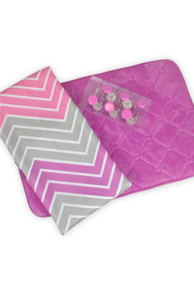 Chevron Assorted Bath Set 14 Piece, Main, color, Pink