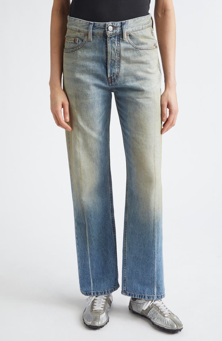 MM6 Maison Margiela Straight Leg Jeans, Main, color, Medium Blue
