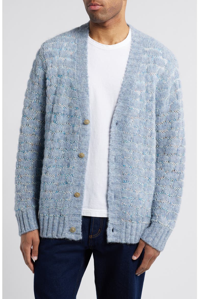 Raga Embroidered Cardigan, Main, color, BLUE