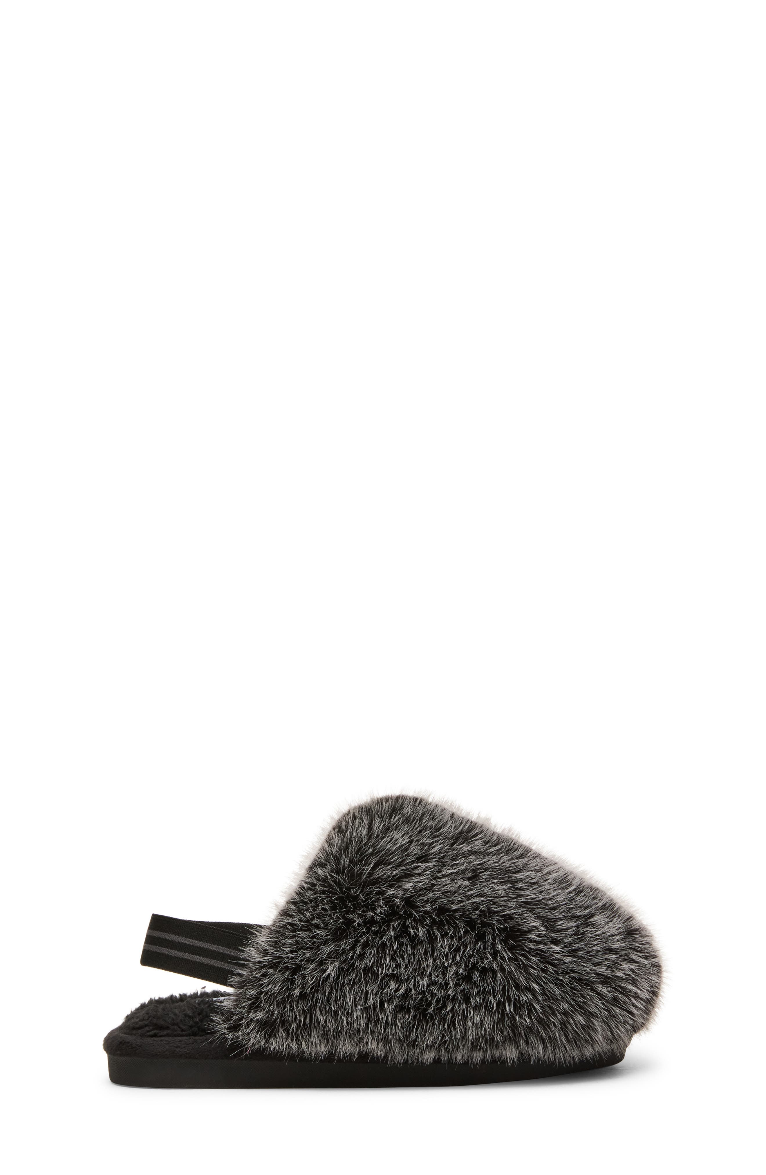 Steve Madden Kids' JPoof Faux Fur Slipper, Alternate, color, Grey
