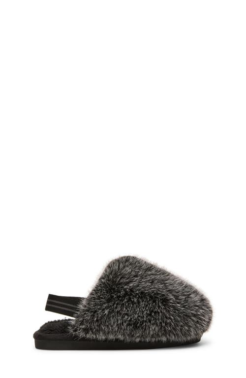 Steve Madden Kids' Jpoof Faux Fur Slipper In Gray