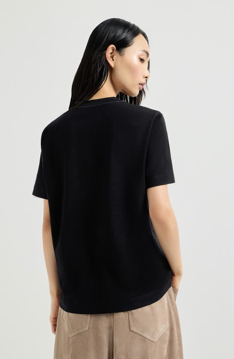 Brunello Cucinelli Jersey T-shirt, Alternate, color, Black