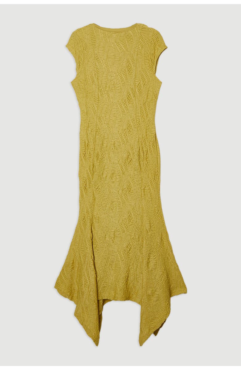 Karen Millen Sleeve Trim Detail Jersey Maxi Dress, Alternate, color, Chartreuse