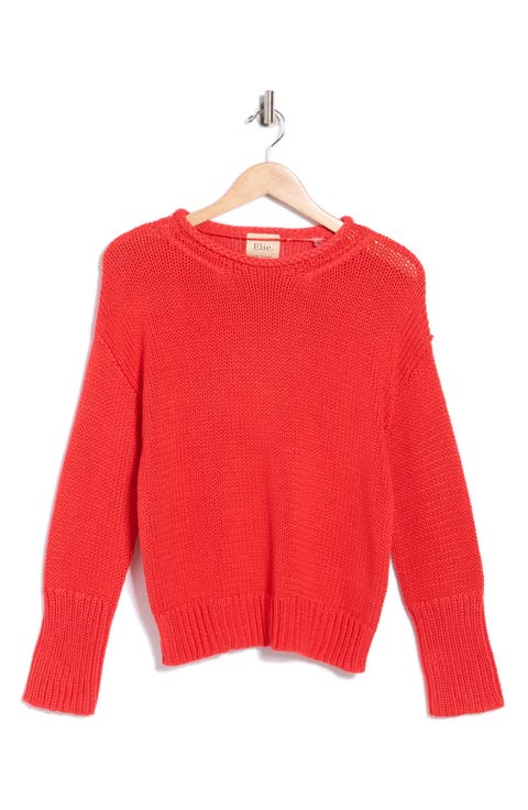 Rolled Neck Cotton Sweater