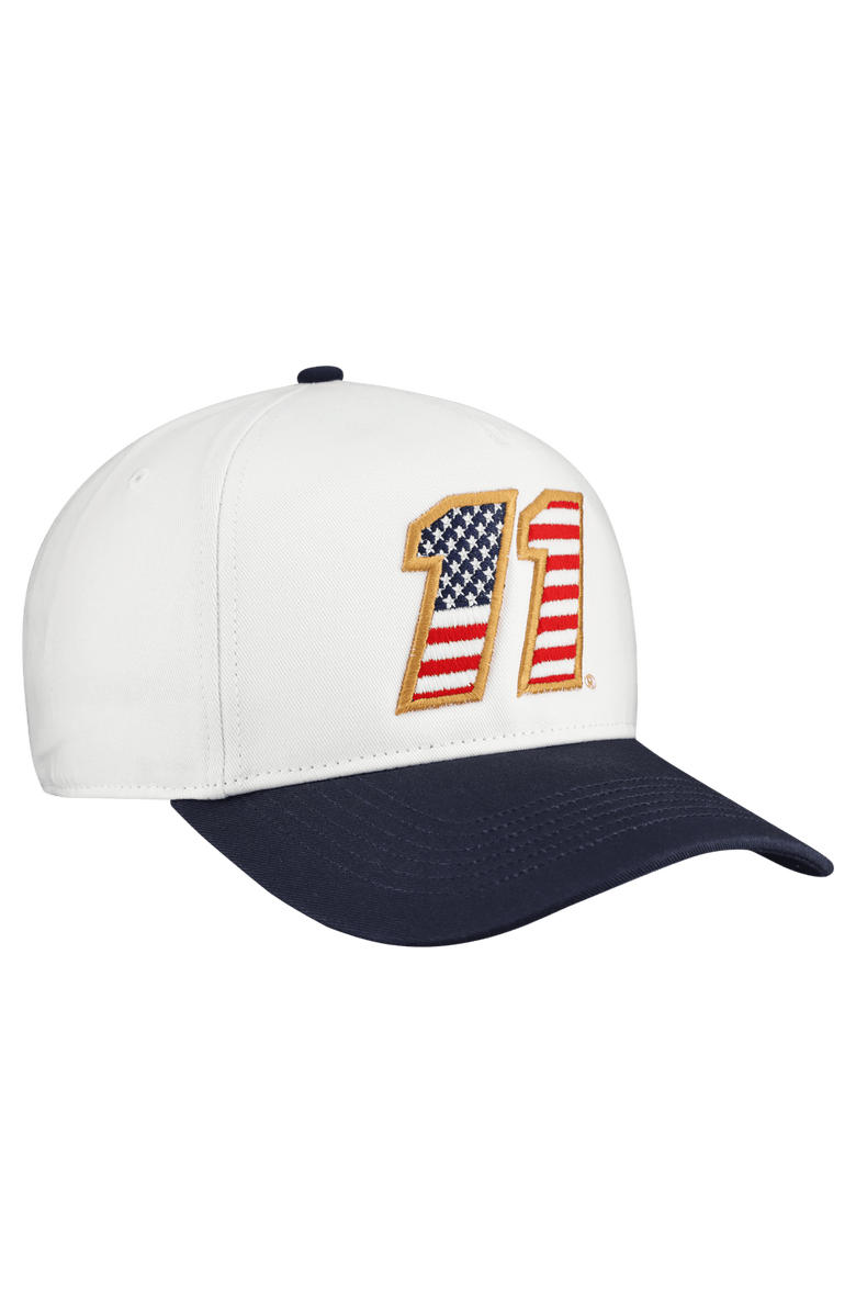 '47 Men's '47 White Denny Hamlin Flag Fill Two-Tone Team Adjustable Hitch Hat, Alternate, color, White
