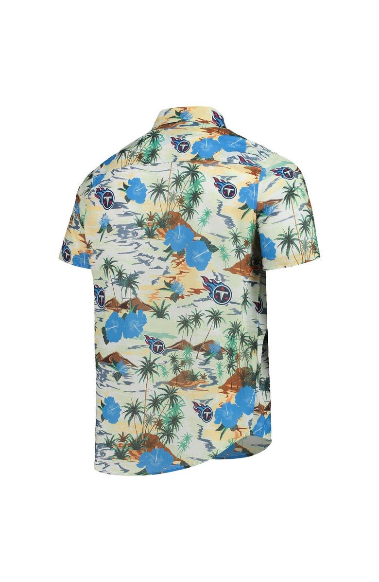 FOCO Men's FOCO Cream Tennessee Titans Paradise Floral Button-Up Shirt, Alternate, color, Cream