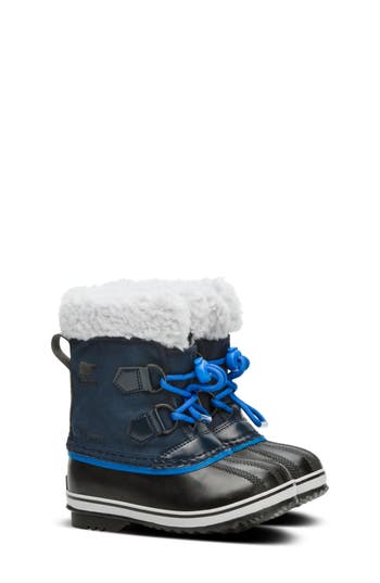 Sorel Kids' Yoot Pac Waterproof Snow Boot In Collegiate Navy/super Blue