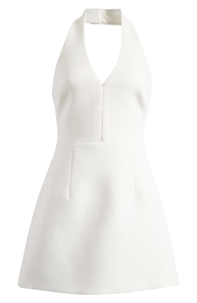 Ever New Ricki Fit & Flare Halter Dress, Alternate, color, Porcelain