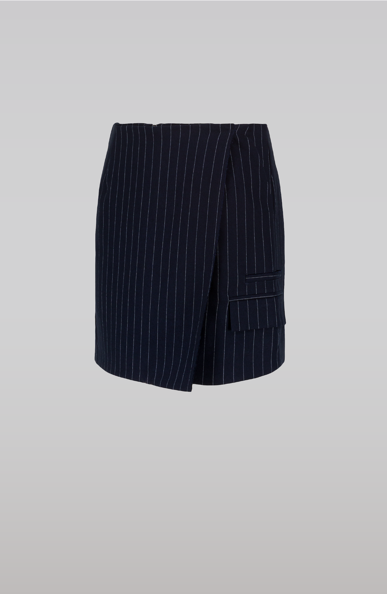 SAEMDI Pinstripe Skirt, Alternate, color, Navy
