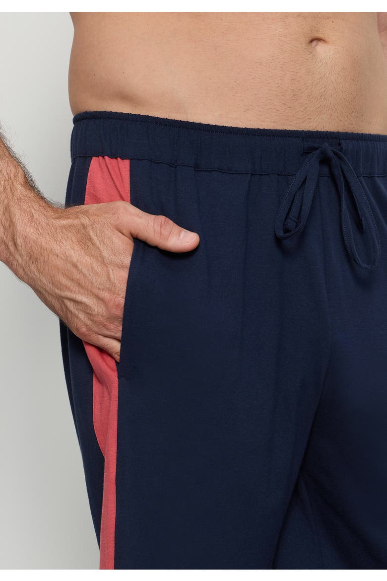 Night And Day Cotton Drawstring Shorts, Alternate, color, Deep Navy/Garnet Rose