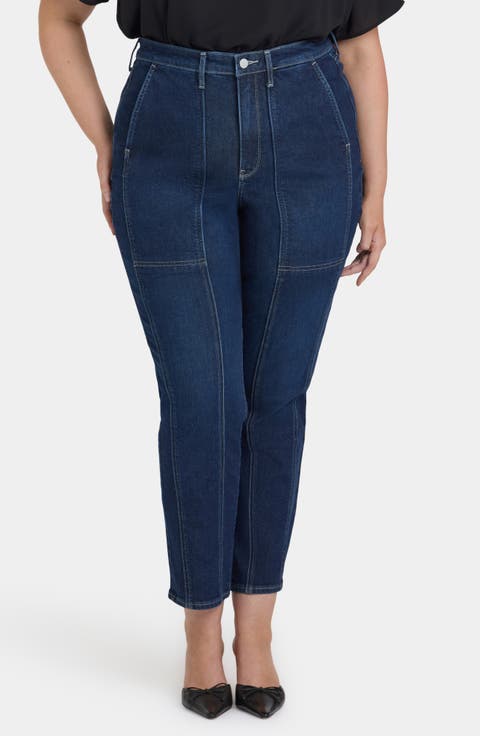 Margot Seams Girlfriend Jeans (Midnight Breeze) (Plus)