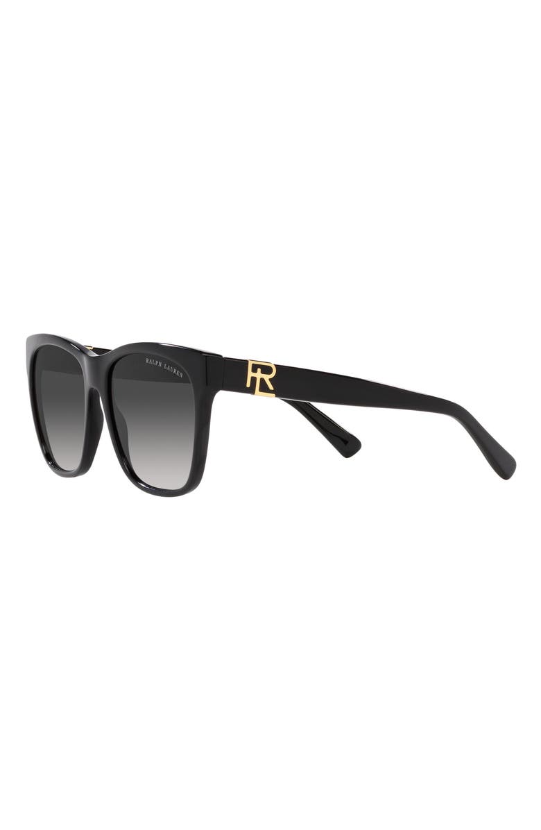 Ralph Lauren 57mm Square Sunglasses, Alternate, color, Black