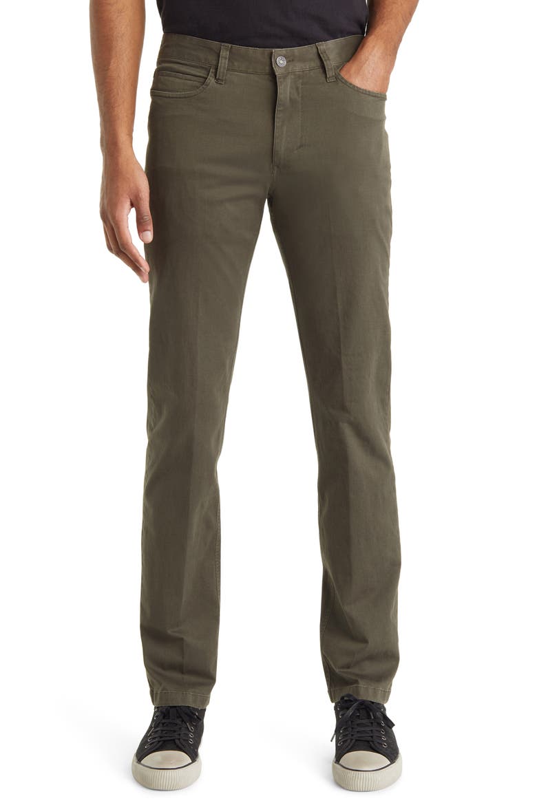 Stretch Comfort 5-Pocket Pants, Main, color, DARK MOSS