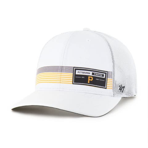 Men's '47  White Pittsburgh Pirates Rangefinder brrr Trucker Adjustable Hat