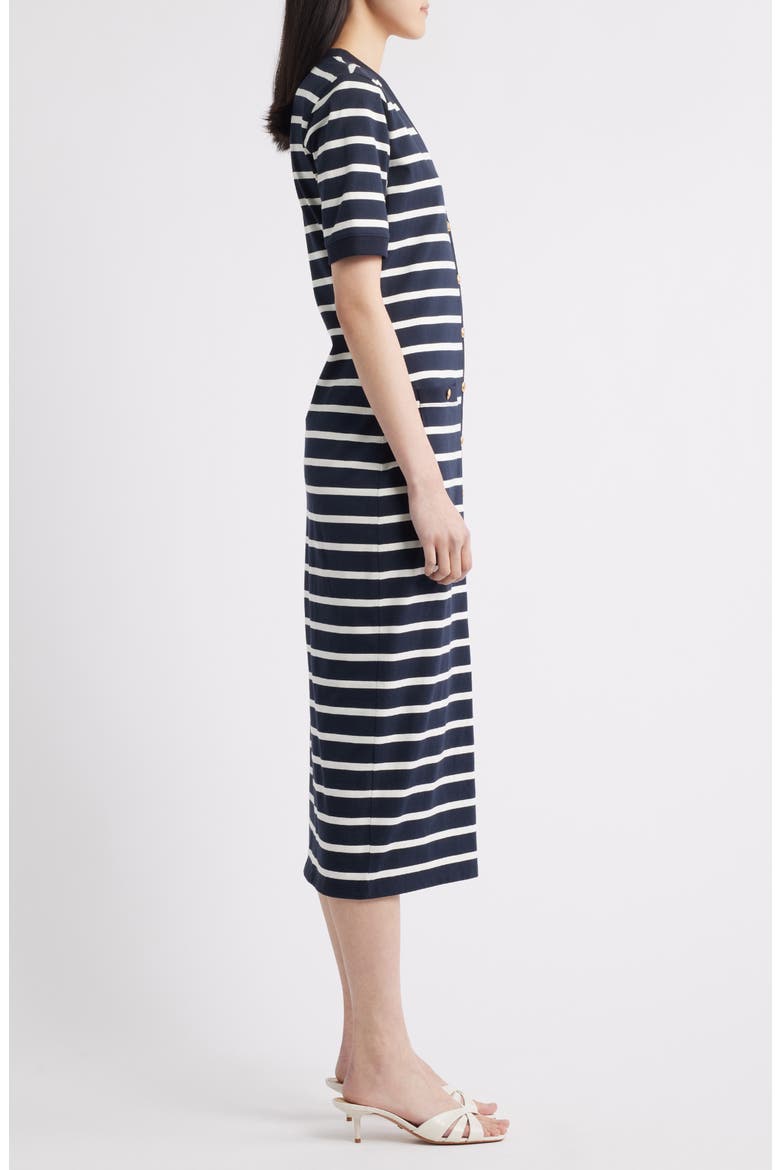 The Striped Sailor Organic Cotton Midi Dress, Alternate, color, NAVY MULTI