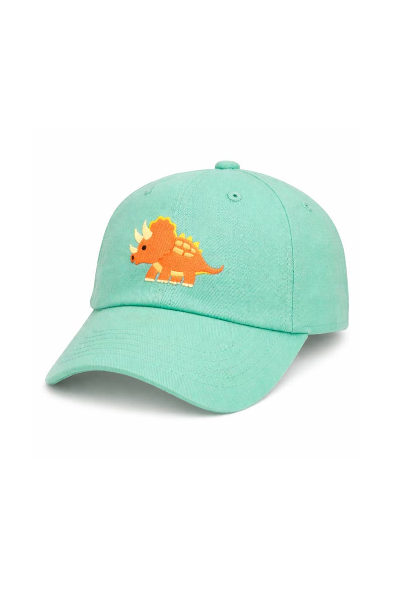 Triceratops Baseball Hat, Alternate, color, Green