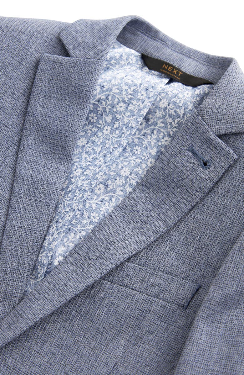 NEXT Kids' Skinny Fit Textured Blue Sport Coat, Alternate, color, Blue
