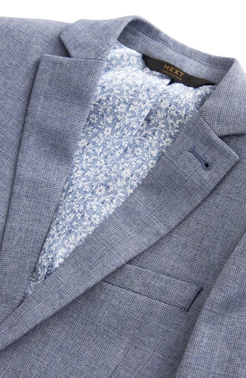 Next Kids' Skinny Fit Textured Blue Sport Coat In Blue