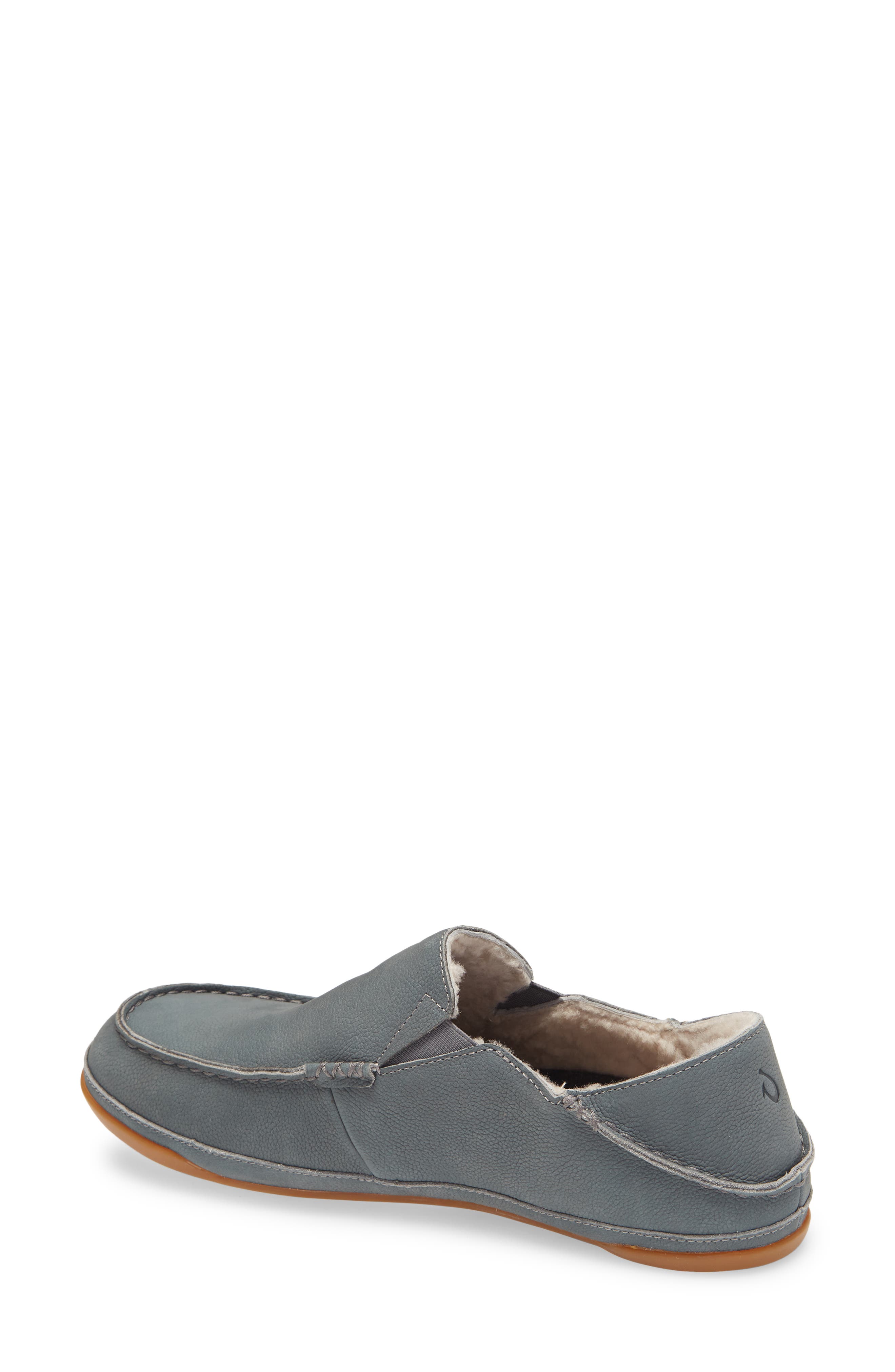 Kipuka Hulu Convertible Genuine Shearling Lined Slipper, Alternate, color, CHARCOAL LEATHER