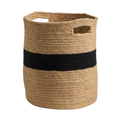 13.5-in Handmade Natural Cotton Basket Planter