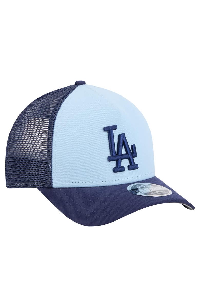 New Era Men's New Era Light Blue/Navy Los Angeles Dodgers 2-Tone Color Pack 9FORTY Adjustable Trucker Hat, Alternate, color, 