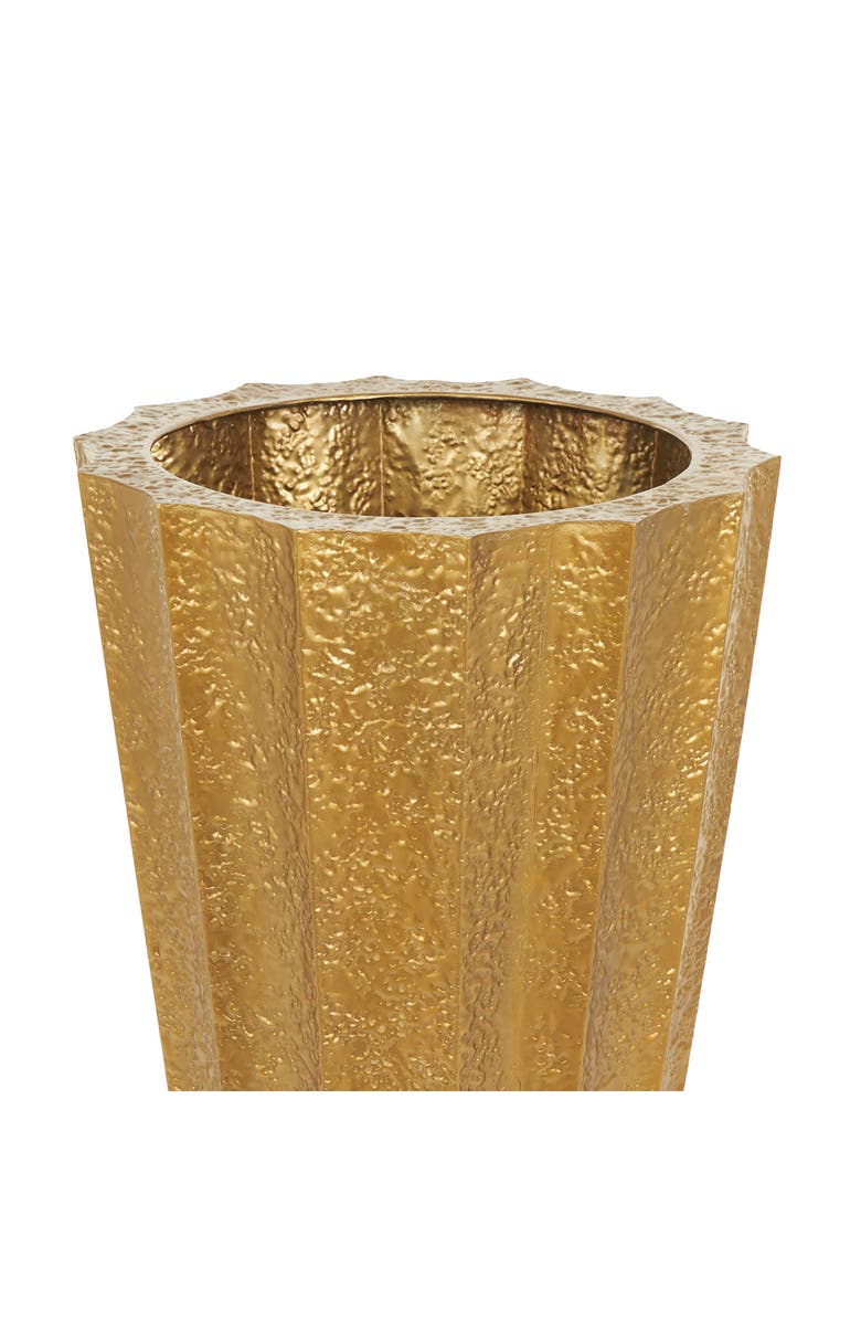 VIVIAN LUNE HOME Set of 2 Pleated Vases, Alternate, color, Gold