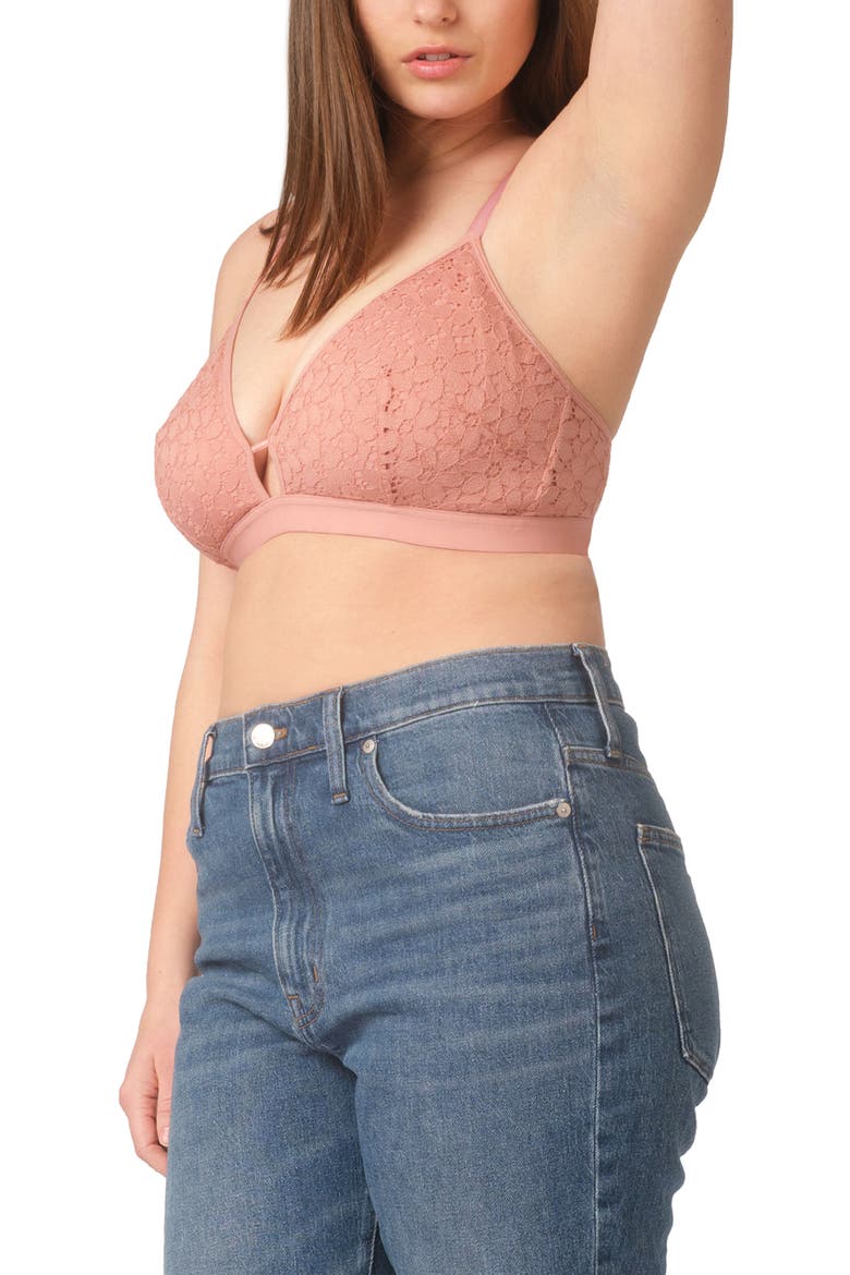 The Floral Lace Busty Bralette, Alternate, color, SHELL PINK