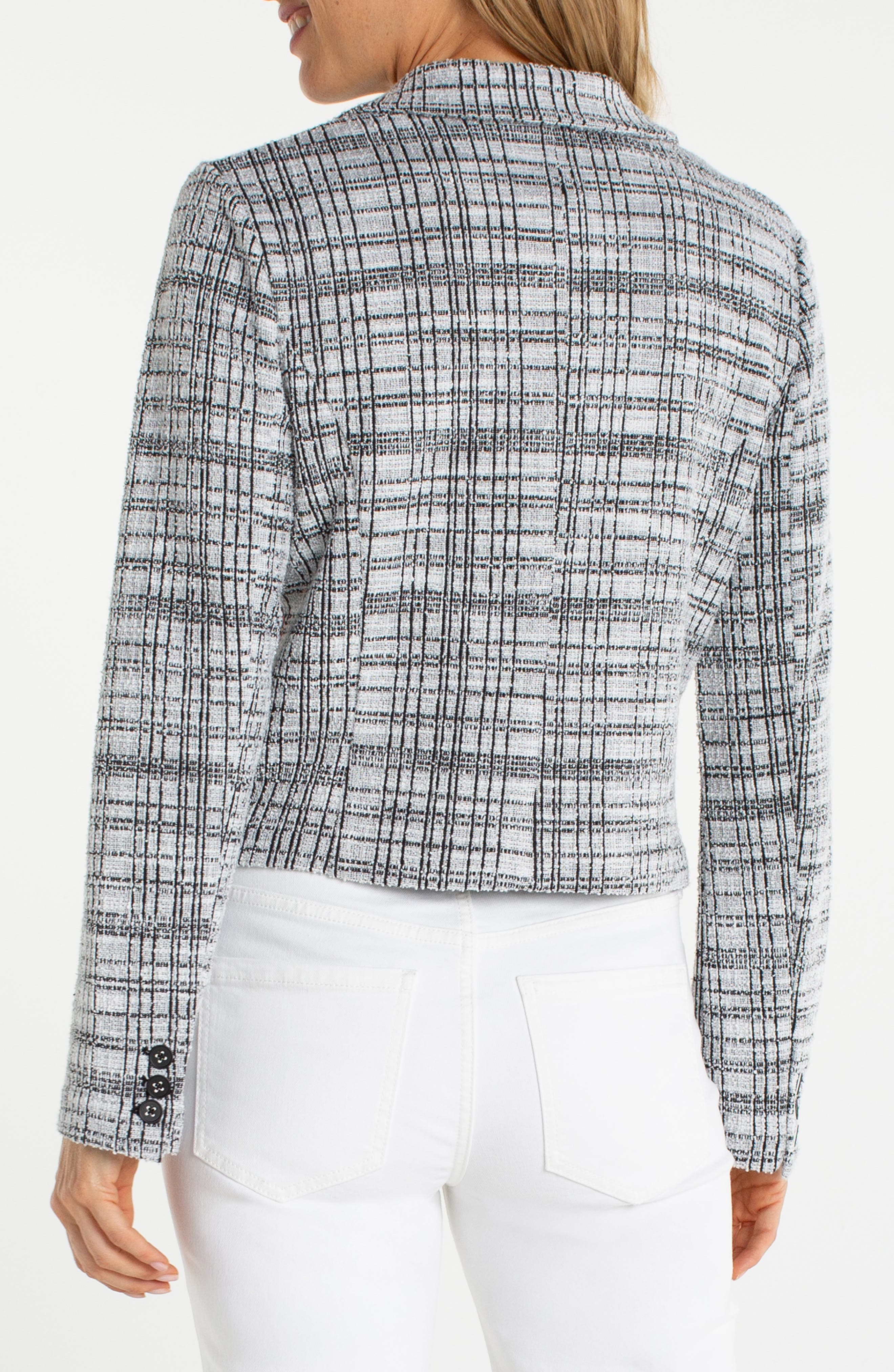 Plaid Crop Blazer - image 2