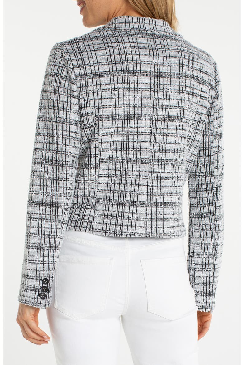 Plaid Crop Blazer, Alternate, color, BLACK/ WHITE PLAID
