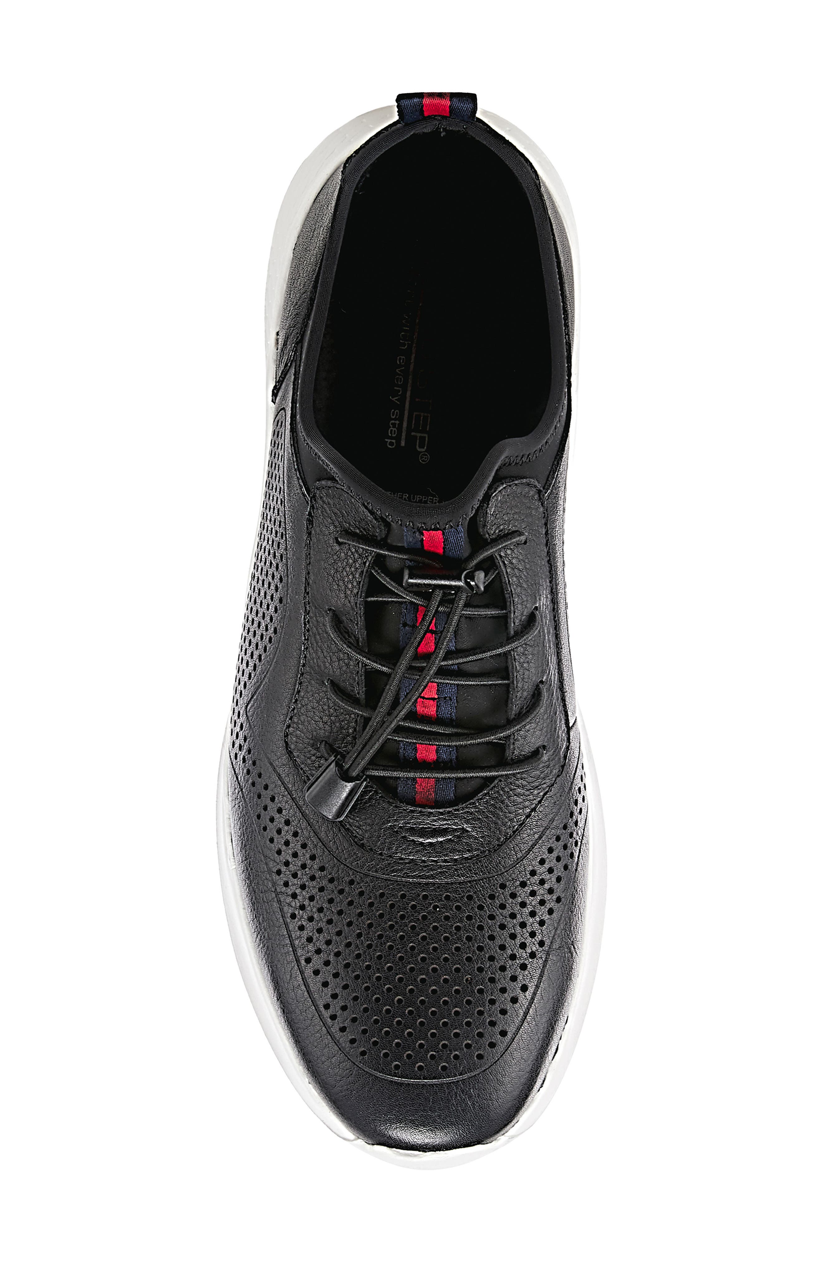 Spring Step Kris Leather Sneaker, Alternate, color, Black