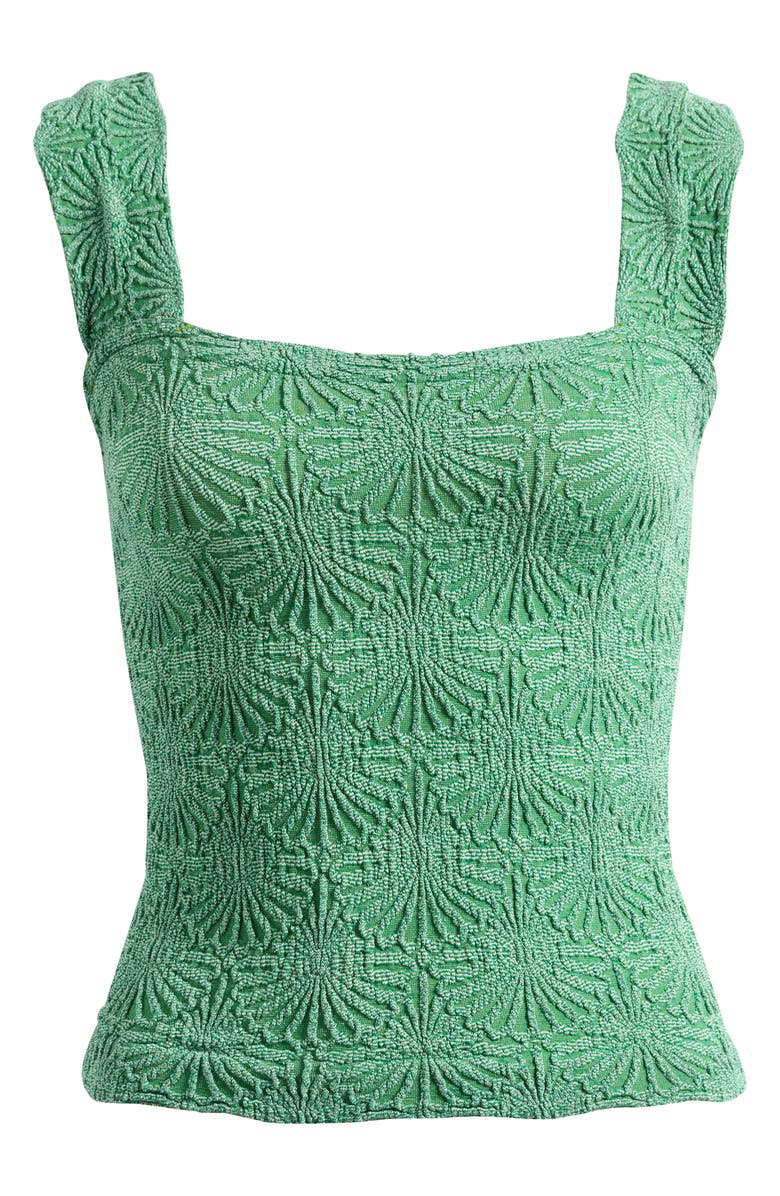 Free People Love Letter Floral Knit Camisole, Alternate, color, Jolly Green
