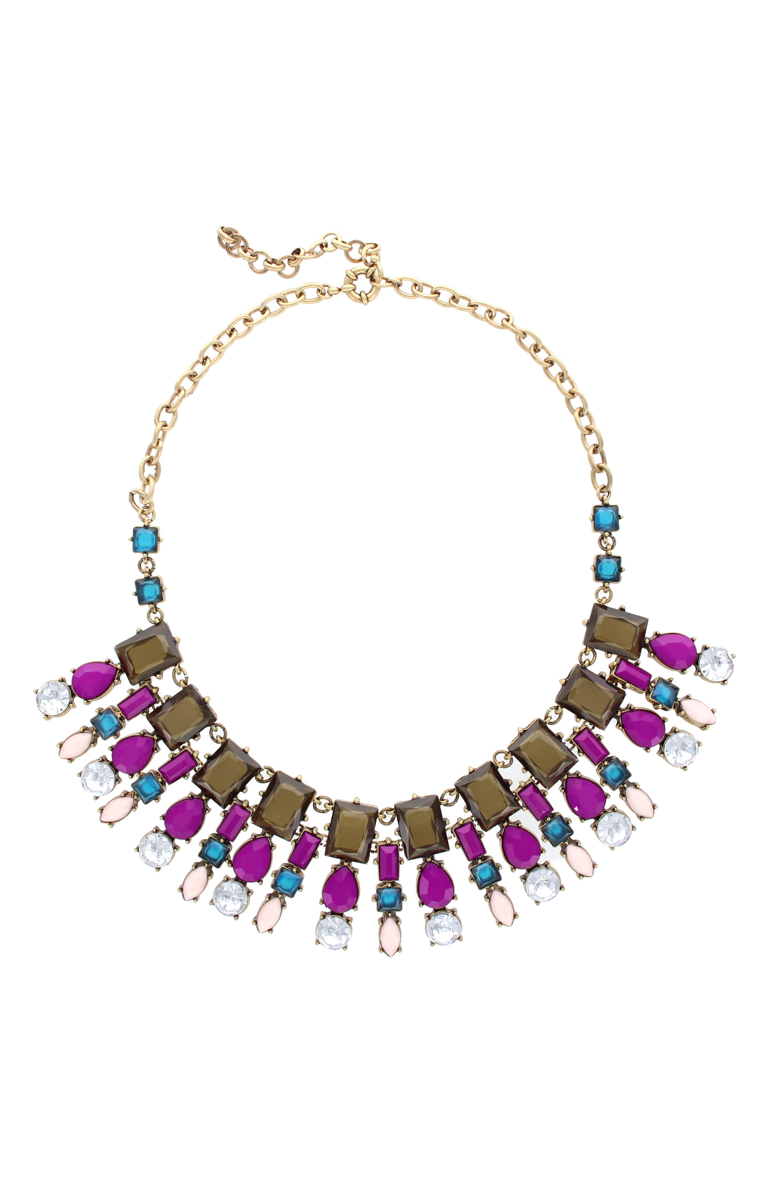 OLIVIA WELLES Azia Fan Crystal Necklace