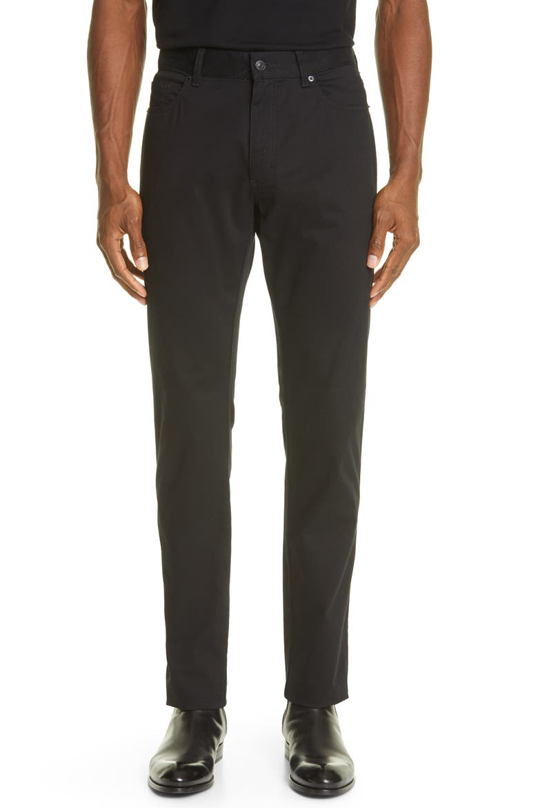 Comfort Slim Jeans, Main, color, BLACK