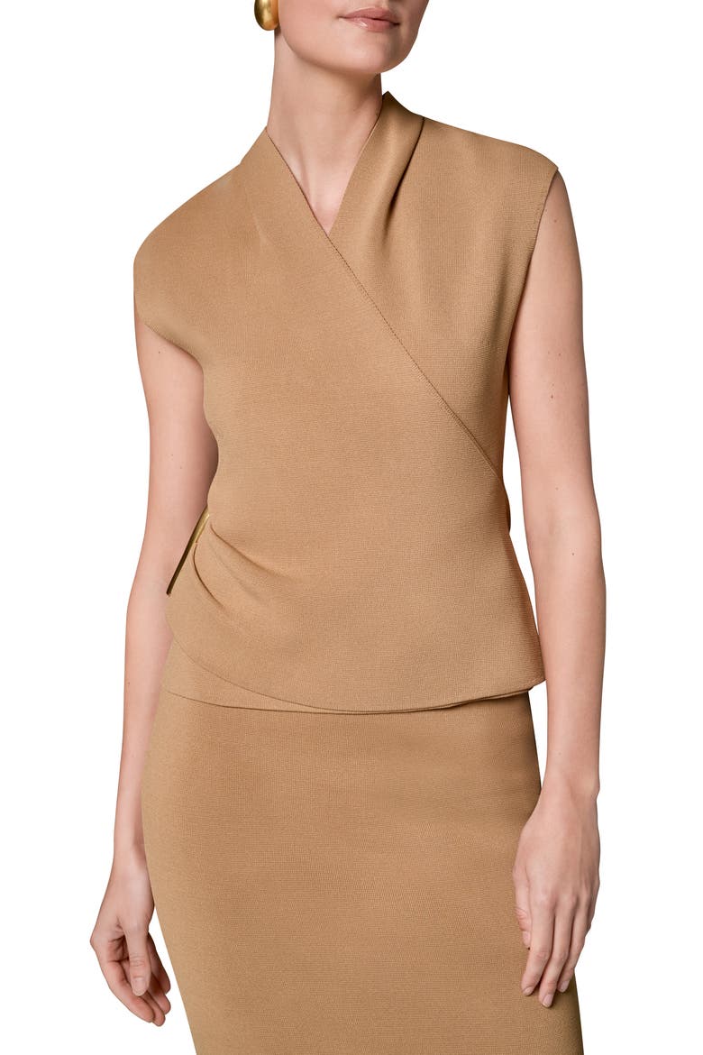Faux Wrap Sweater, Main, color, FAWN