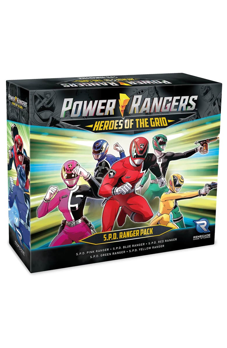 Renegade Game Studios Power Rangers Heroes of The Grid S.P.D Ranger Pack, Main, color, 