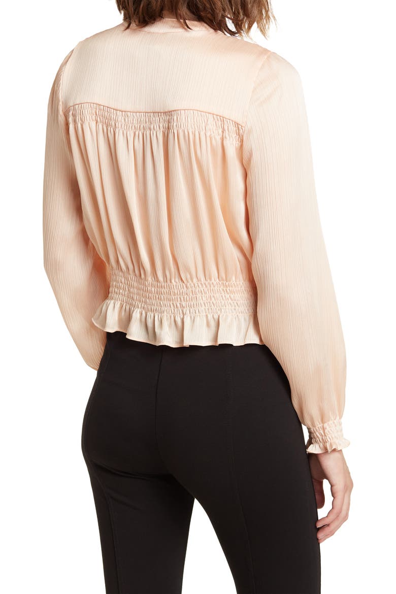 Woven Smocked Shirt, Alternate, color, BLUSH